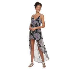 Lily Rose High Low Boho Medallion Sleeveless Dress Size Small
